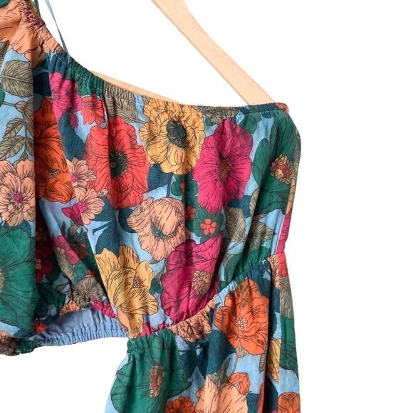 Du Paradis One Shoulder Floral Mini Dress in Size Medium - Picture 5 of 10